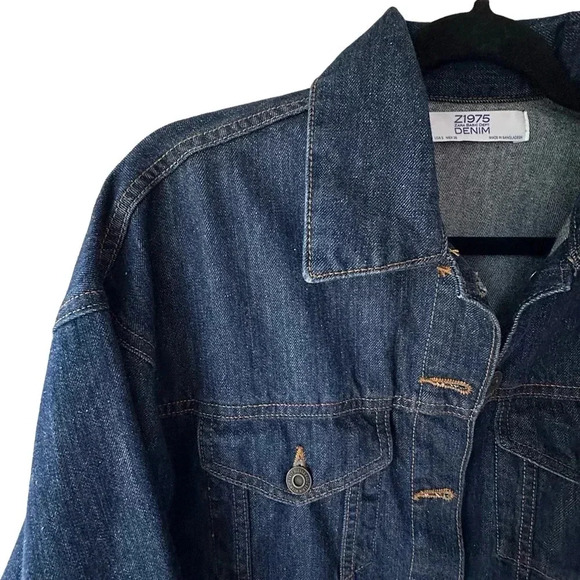 ZARA | NWOT | DENIM BUTTON FRONT JACKET OVERSIZED | Z1975 | SIZE: SMALL - Picture 3 of 11